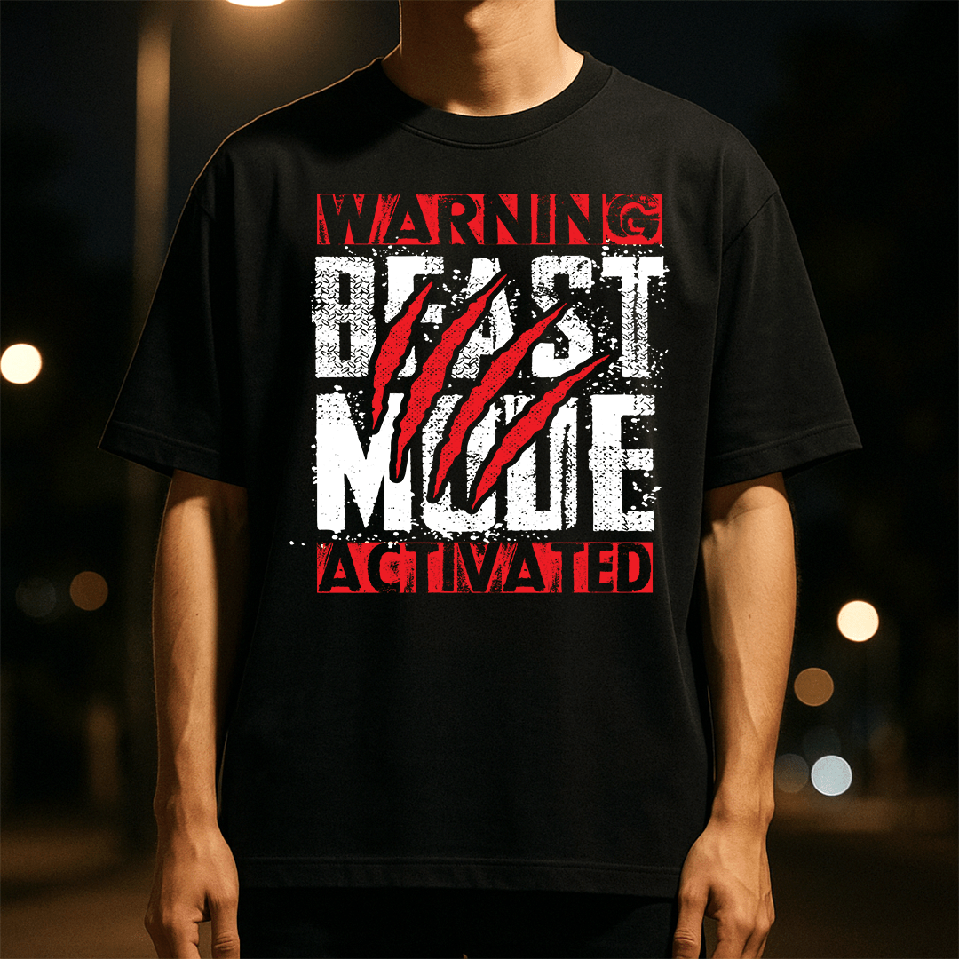 Beast Mode Activated Tee | Game Day Football Apparel | LNS Laser Engraver Designer LLC