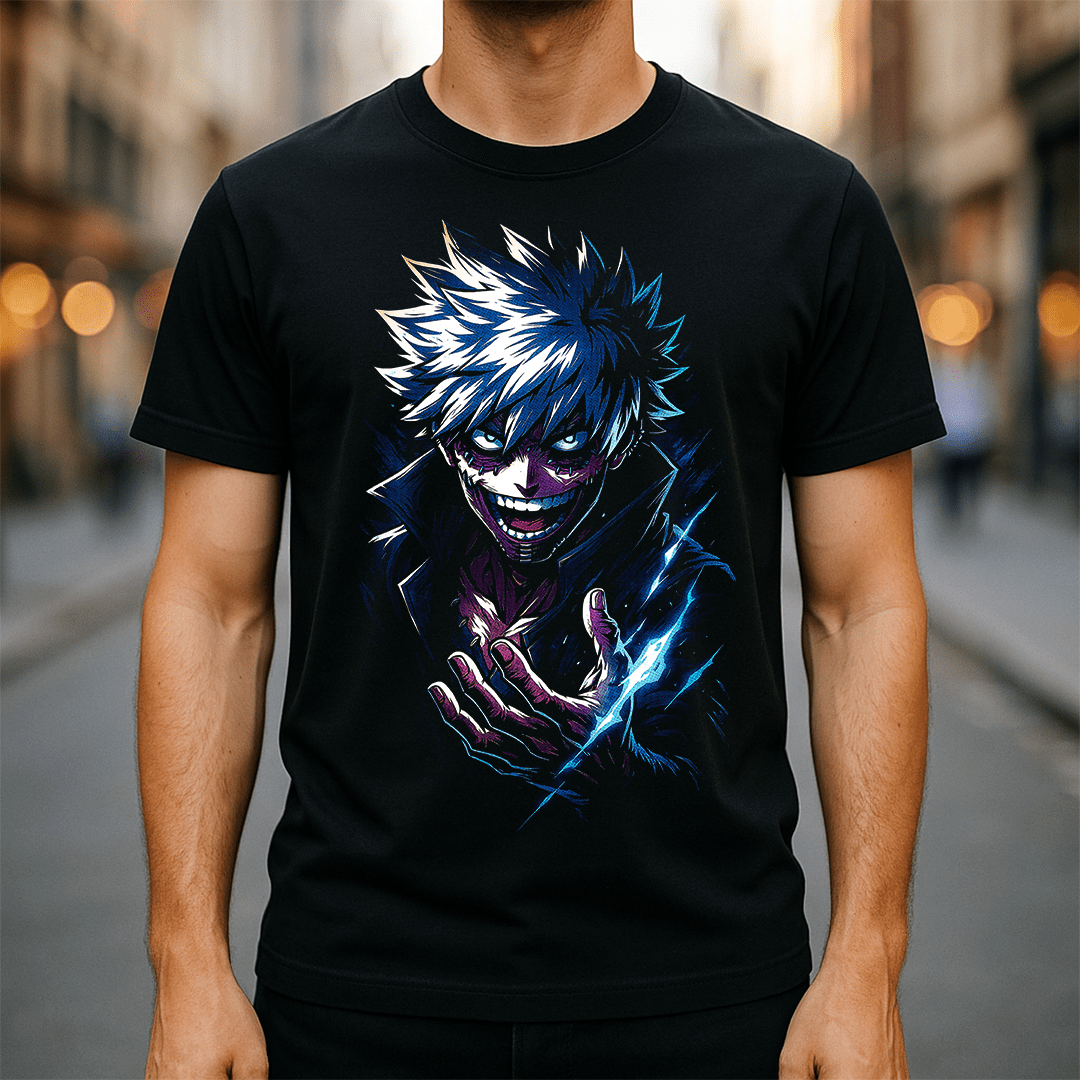 Electric Demon Smile Tee | Game Day Football Apparel | LNS Laser Engraver Designer LLC