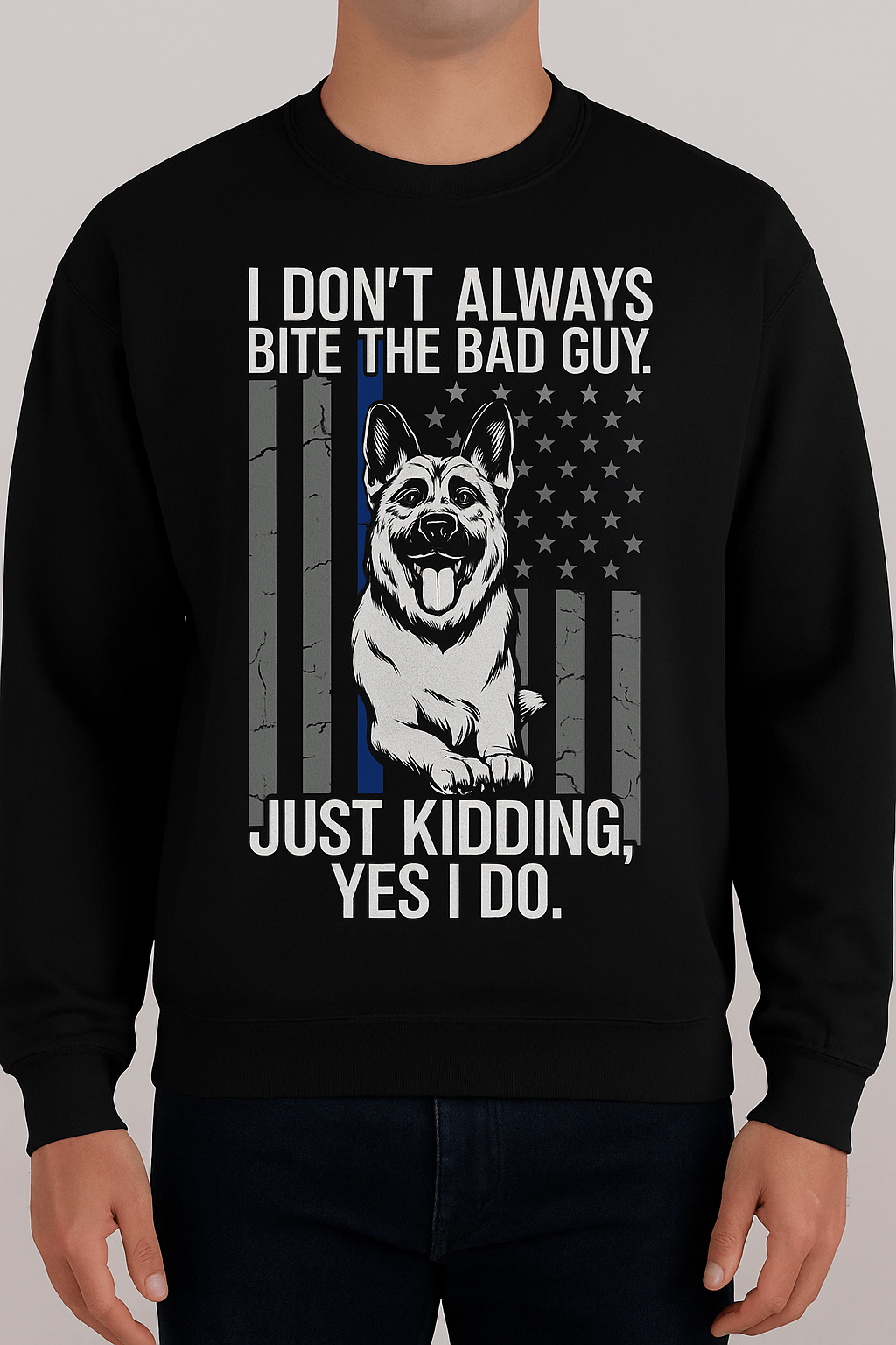Funny Blue Line Police German Shepherd | Game Day Football Apparel | LNS Laser Engraver Designer LLC