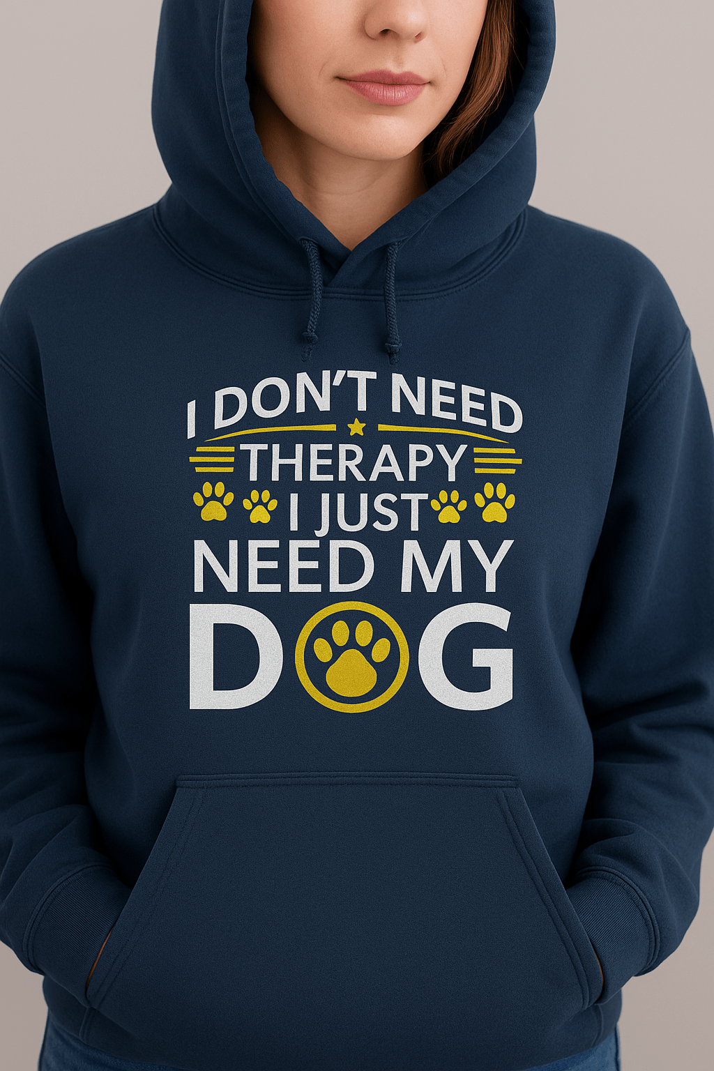 I Don’t Need Therapy, I Just Need My Dog | Game Day Football Apparel | LNS Laser Engraver Designer LLC