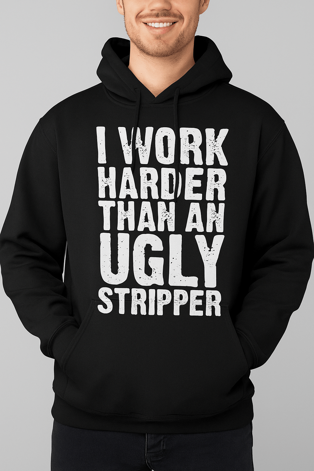 I Work Harder Than an Ugly Stripper | Game Day Football Apparel | LNS Laser Engraver Designer LLC