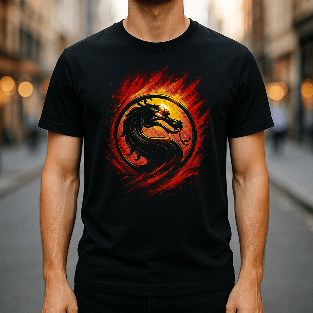 Inferno Dragon Emblem Tee | Game Day Football Apparel | LNS Laser Engraver Designer LLC
