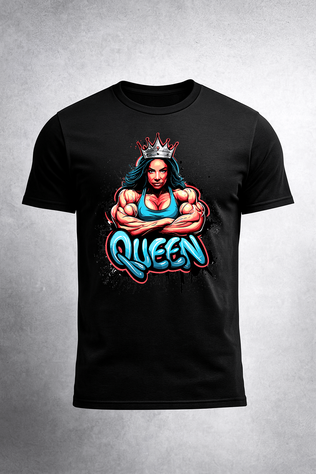 Muscle Queen Tee | Game Day Football Apparel | LNS Laser Engraver Designer LLC