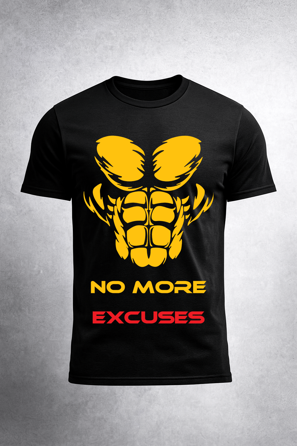 No More Excuses Muscle Tee | Game Day Football Apparel | LNS Laser Engraver Designer LLC