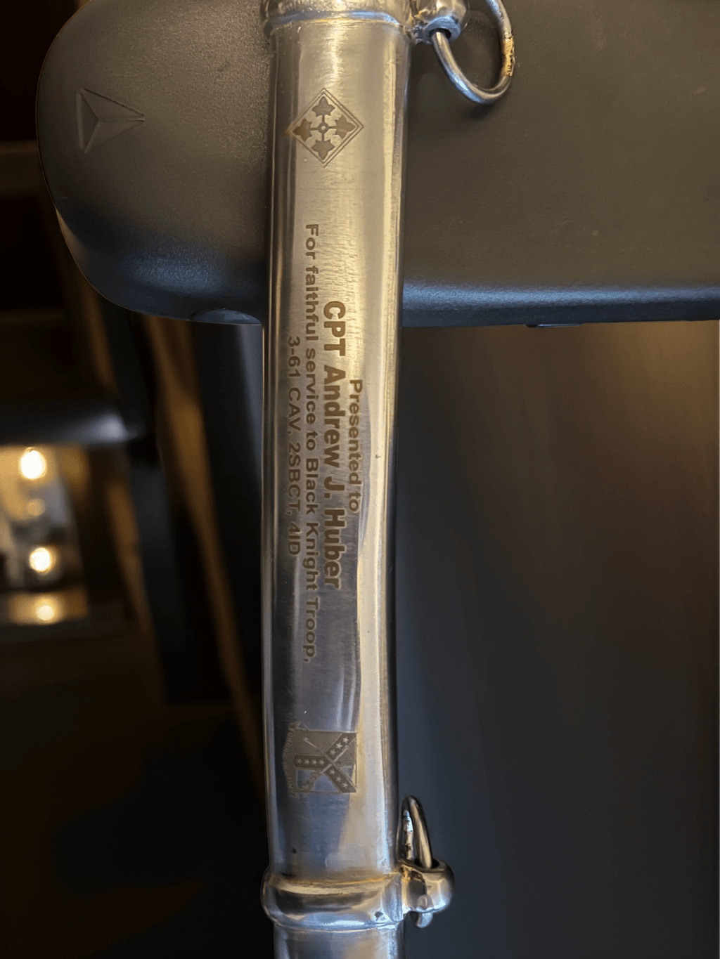 Personalized 1860 Black Handle Cavalry Saber | Game Day Football Apparel | LNS Laser Engraver Designer LLC