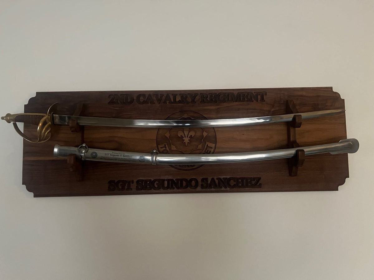 Personalized 1860 Black Handle Cavalry Saber | Game Day Football Apparel | LNS Laser Engraver Designer LLC