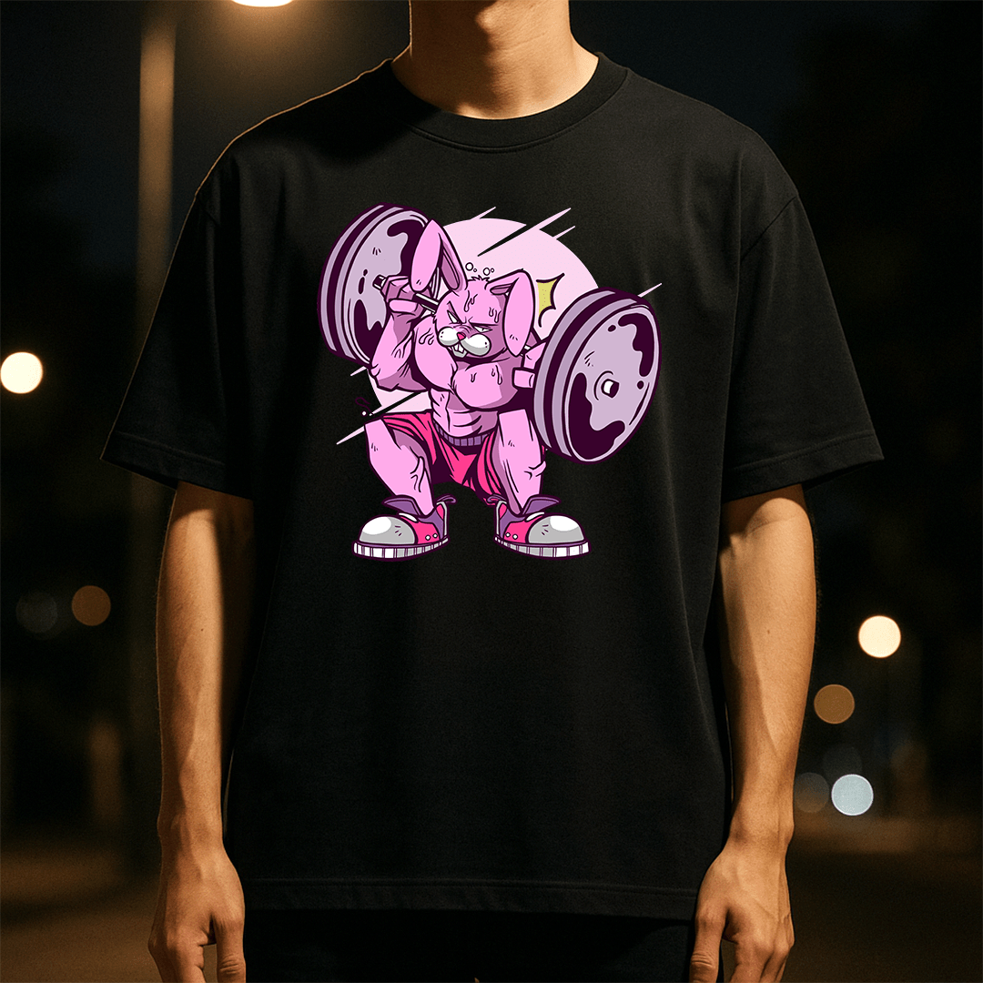 Swole Bunny Lifter Tee | Game Day Football Apparel | LNS Laser Engraver Designer LLC